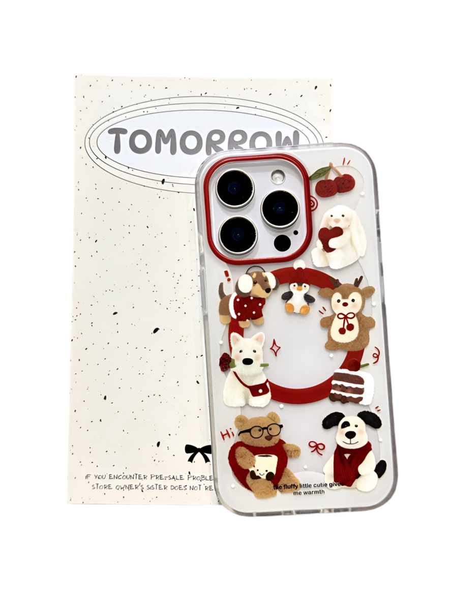 Coque iPhone Magnétique Jellycat - Support MagSafe Intégré - Design Westie Mignon - Protection Anti-Choc - Modèles 13 à 16 Pro Max