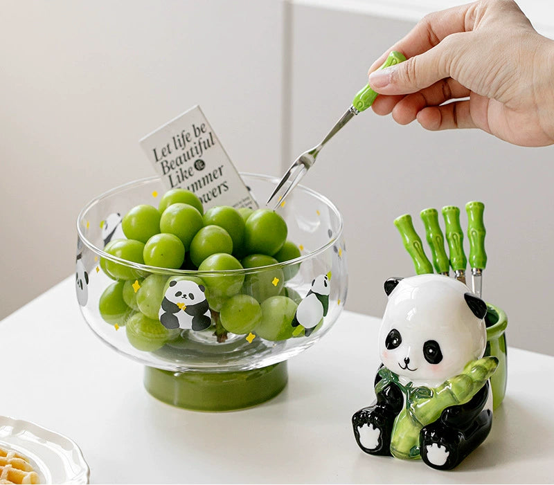 Set de Fourchette "Bambou & Panda" Élégant
