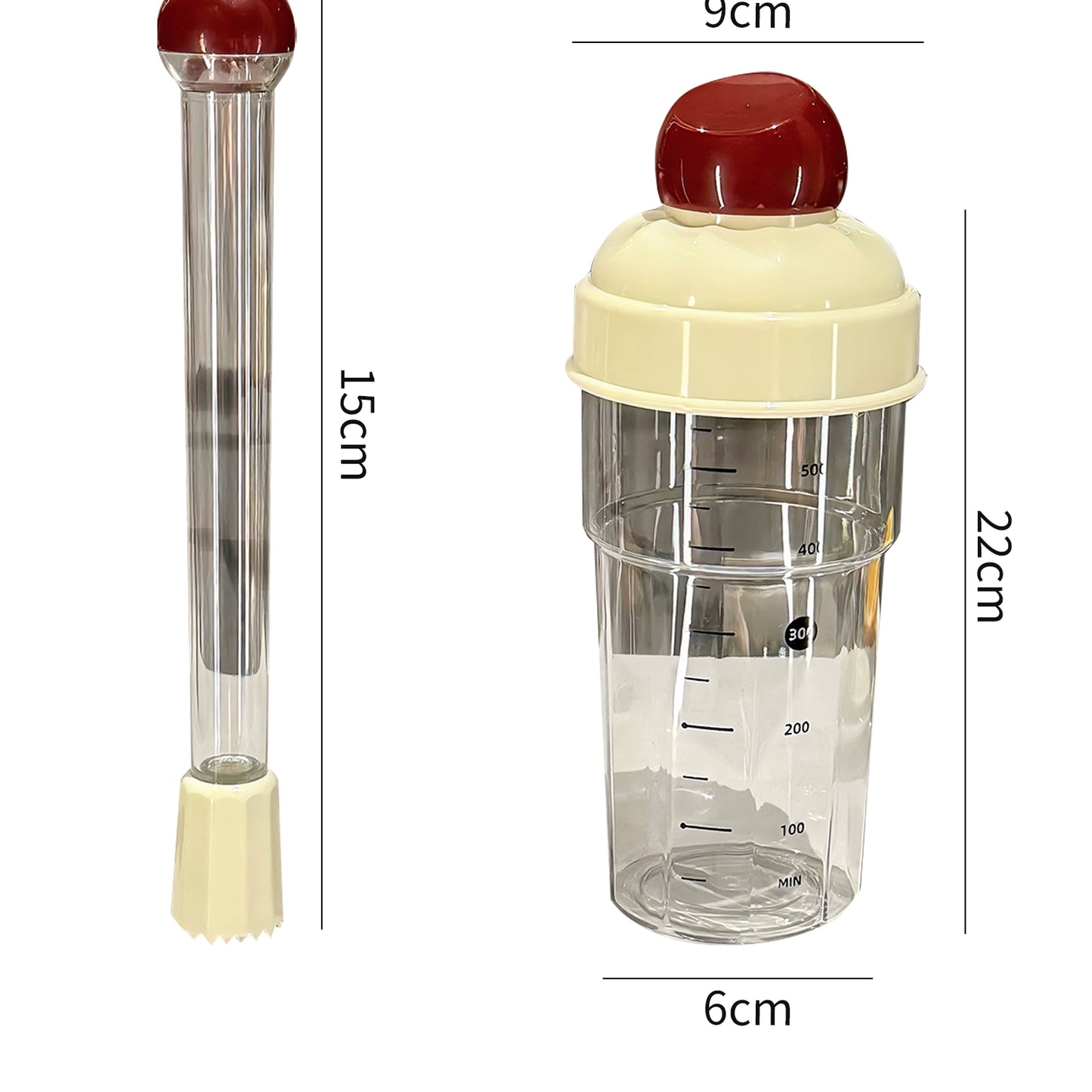 Shaker barista pour la maison 750ml avec mesures précises