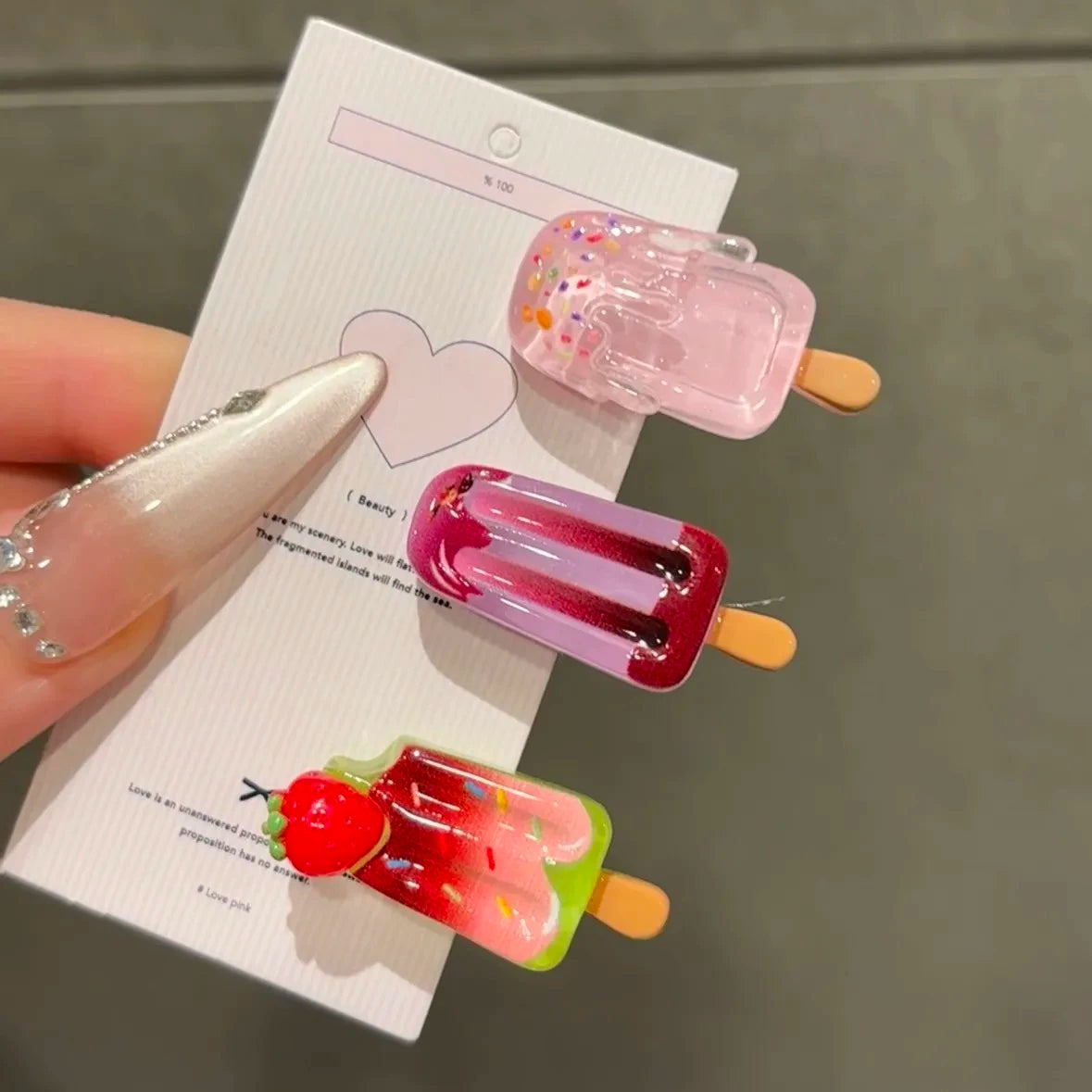 Barrettes Glace Mignonnes