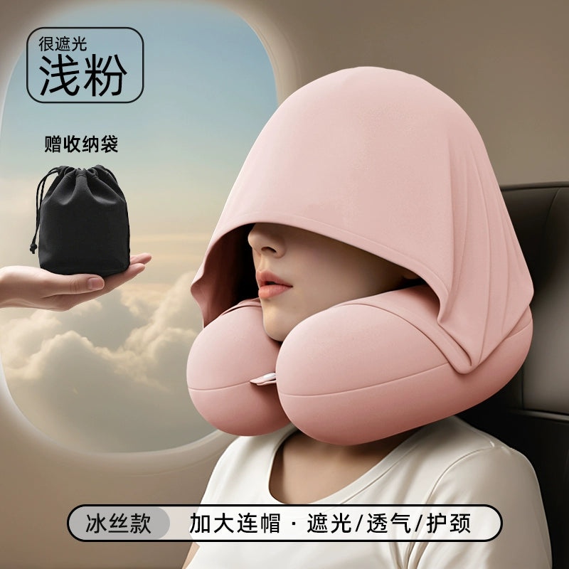 Oreiller Cervical Intelligent avec Capuche - Confidentialité et Confort en Voyage