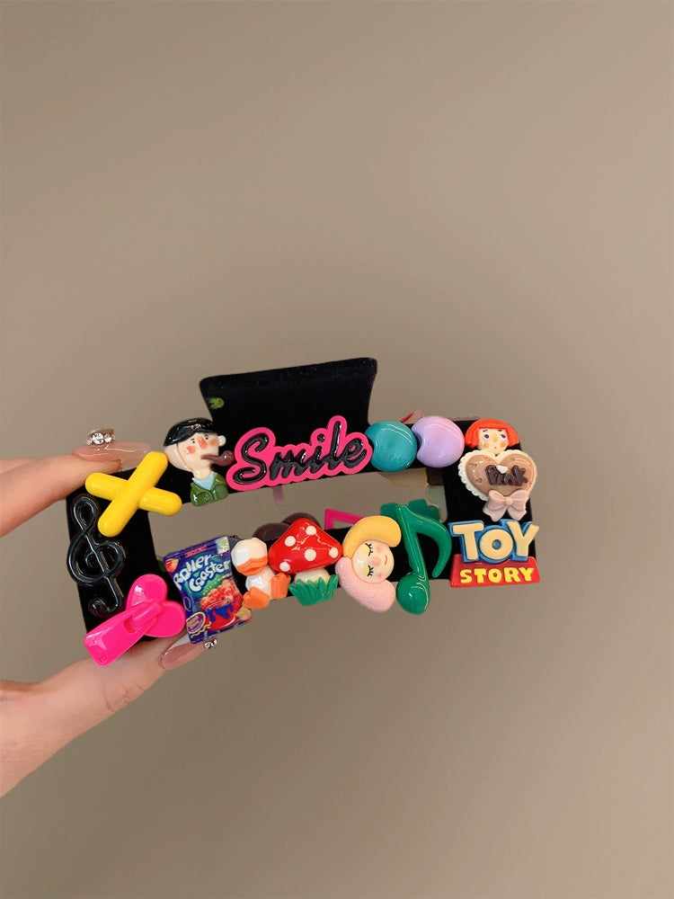 Dopamine hairpin headgear 2025 new spring and summer hair volume grab clip on the back of the head cute hairpin grip hairpin