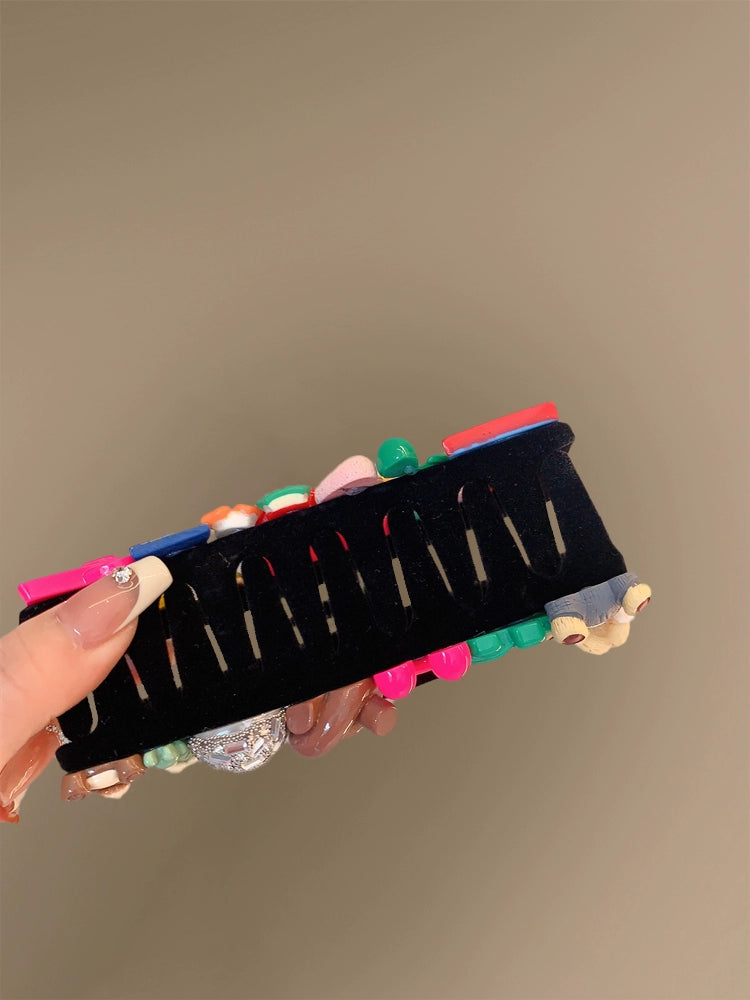 Dopamine hairpin headgear 2025 new spring and summer hair volume grab clip on the back of the head cute hairpin grip hairpin