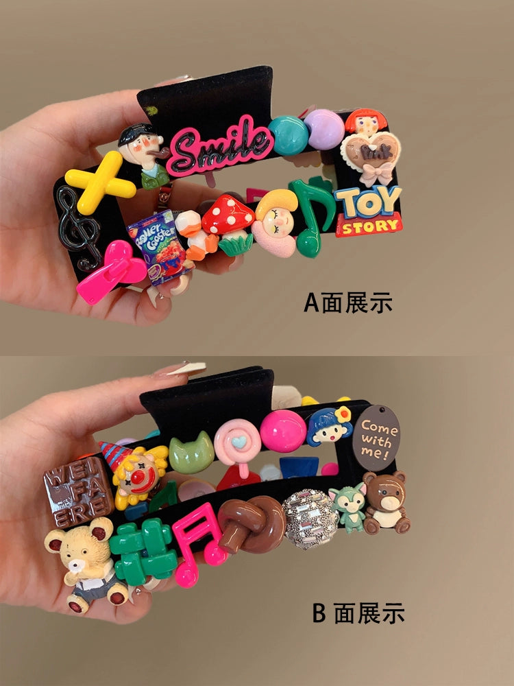 Dopamine hairpin headgear 2025 new spring and summer hair volume grab clip on the back of the head cute hairpin grip hairpin