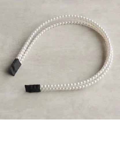 Pearl headband, female super fairy, French romantic Internet celebrity, 2025 new face wash, high skull, temperament, pressure hairpin headpiece