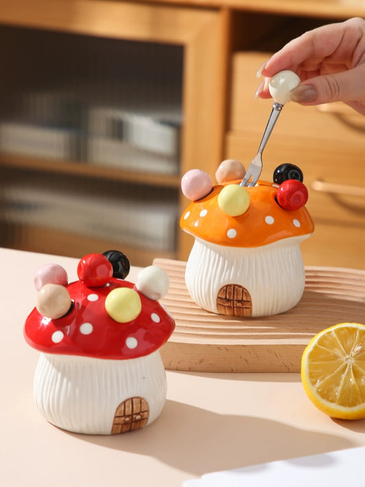 Set de 6 Pics à Fruits Design Champignon