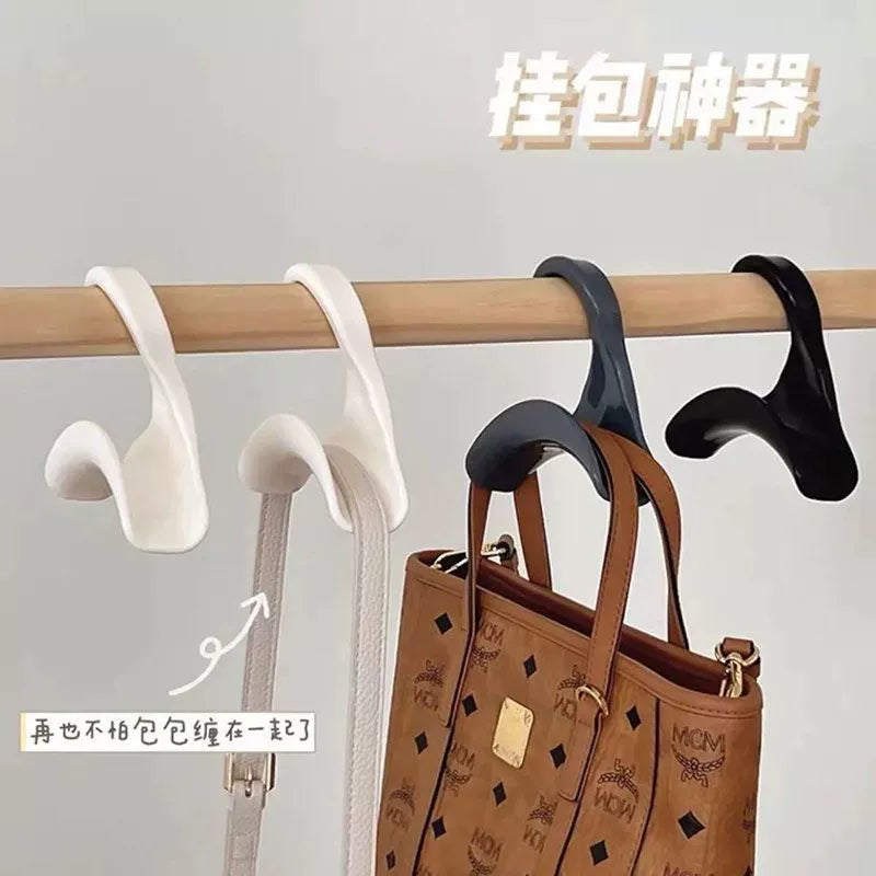 Multi-functional bag hook, arch bag hanger, wardrobe hanger, hanging silk scarf, tie, belt hook rack, hat storage