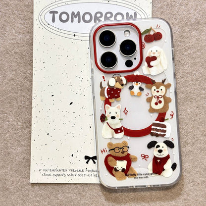Coque iPhone Magnétique Jellycat - Support MagSafe Intégré - Design Westie Mignon - Protection Anti-Choc - Modèles 13 à 16 Pro Max