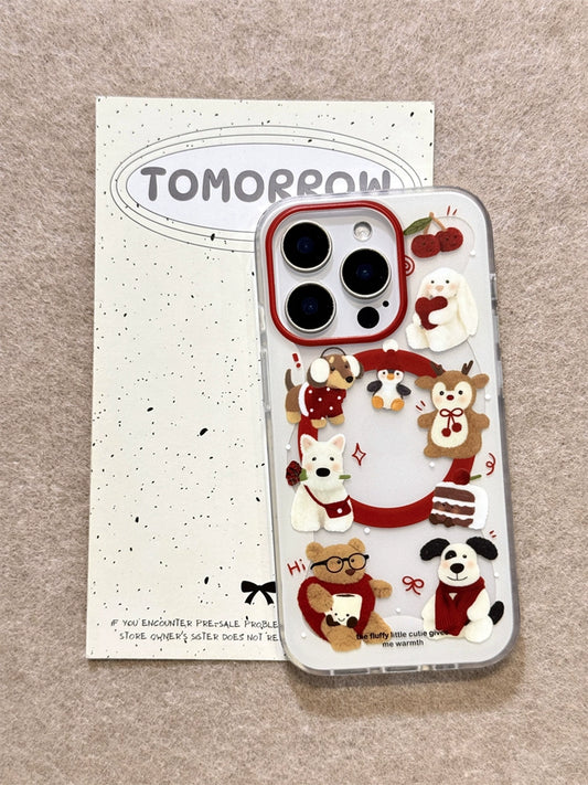 Coque iPhone Magnétique Jellycat - Support MagSafe Intégré - Design Westie Mignon - Protection Anti-Choc - Modèles 13 à 16 Pro Max