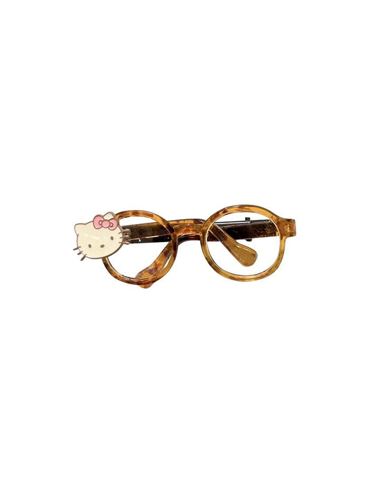 Korean cute KT cat glasses hairpin forehead side bangs hair clip broken hair side clip hairpin headdress female