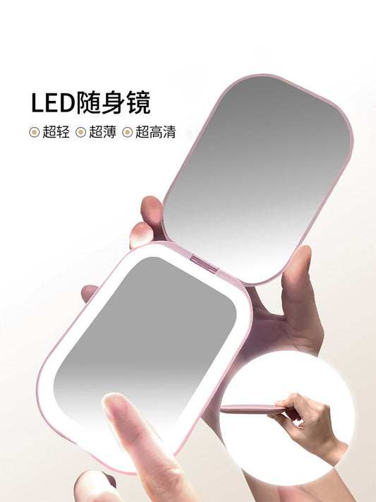 Miroir de Maquillage LED Lumière du Jour ,Ultra-Mince pour Voyage