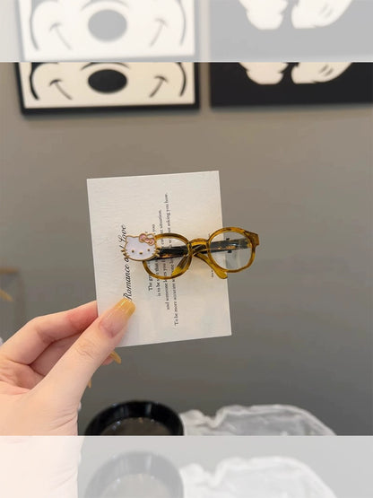 Korean cute KT cat glasses hairpin forehead side bangs hair clip broken hair side clip hairpin headdress female