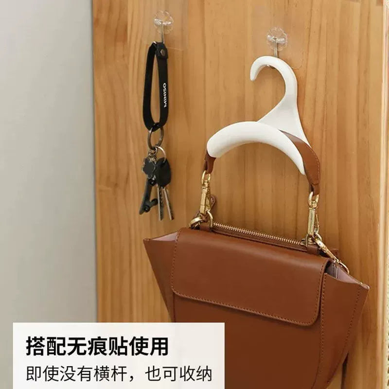 Multi-functional bag hook, arch bag hanger, wardrobe hanger, hanging silk scarf, tie, belt hook rack, hat storage