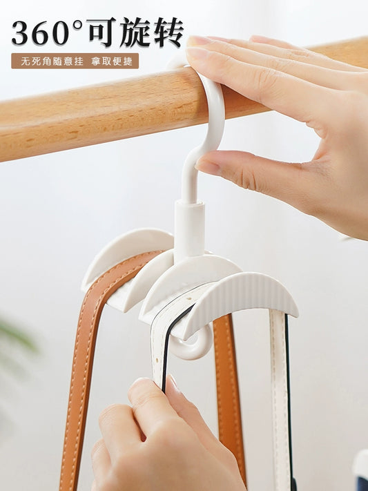 Japanese bag hook artifact rotating arch hanging bag rack non-deforming multifunctional wardrobe silk scarf scarf storage rack