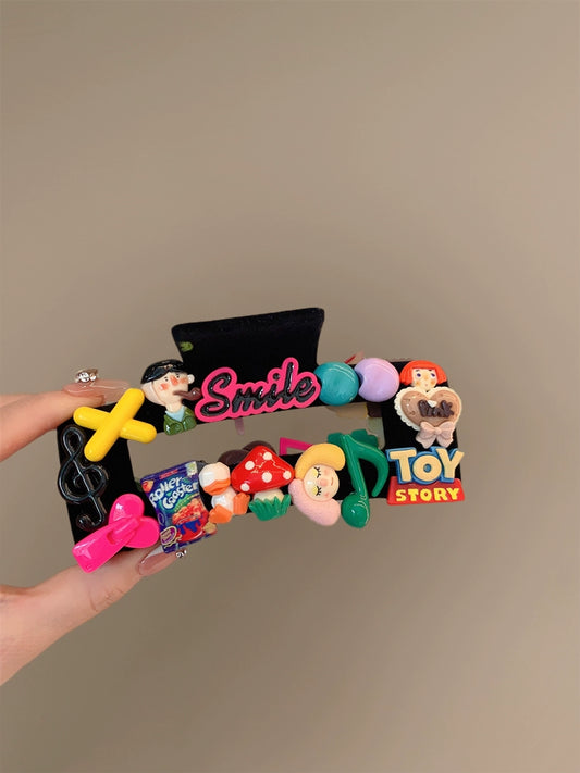 Dopamine hairpin headgear 2025 new spring and summer hair volume grab clip on the back of the head cute hairpin grip hairpin